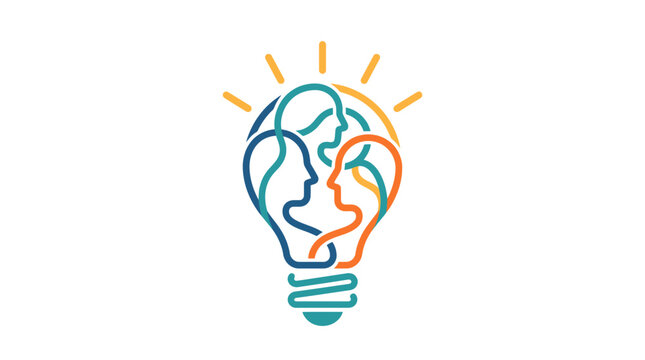 Creative Idea Light Bulb Brain Concept.