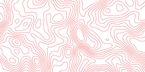 Seamless topography map background with contour curves and elevation lines. abstract terrain relief illustration and geographic cartography pattern design. © Vector Gallery