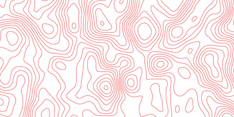 Seamless topography map background with contour curves and elevation lines. abstract terrain relief illustration and geographic cartography pattern design. © Vector Gallery