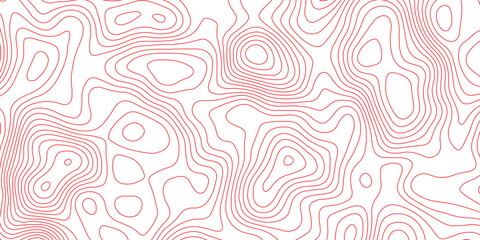 Seamless topography map background with contour curves and elevation lines. abstract terrain relief illustration and geographic cartography pattern design. © Vector Gallery