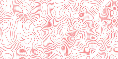 Seamless topography map background with contour curves and elevation lines. abstract terrain relief illustration and geographic cartography pattern design. © Vector Gallery