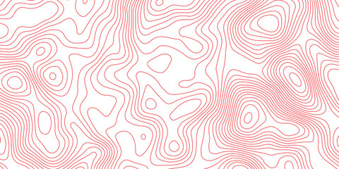 Seamless topography map background with contour curves and elevation lines. abstract terrain relief illustration and geographic cartography pattern design. © Vector Gallery