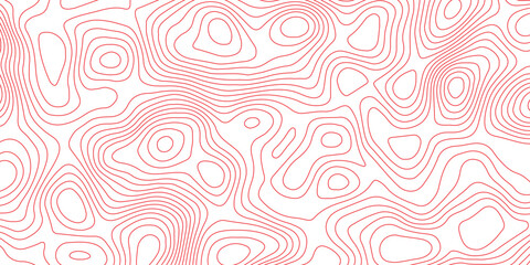 Seamless topography map background with contour curves and elevation lines. abstract terrain relief illustration and geographic cartography pattern design. © Vector Gallery