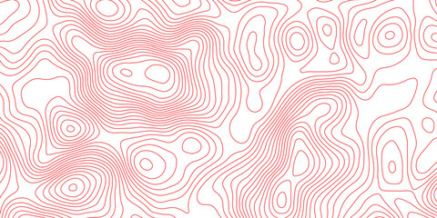 Seamless topography map background with contour curves and elevation lines. abstract terrain relief illustration and geographic cartography pattern design. © Vector Gallery