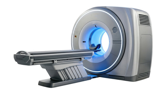 Modern ct scanner machine isolated on transparent background