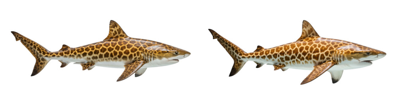 Leopard shark isolated on transparent background