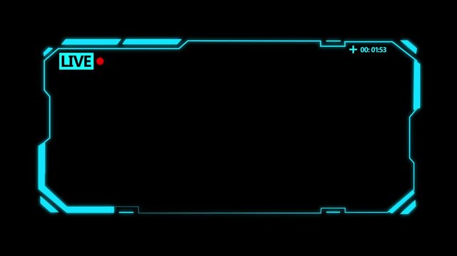 Abstract technology Hud frame background. with live frame Computer interface Hud motion texture. futuristic pattern for modern . 4k motion video.