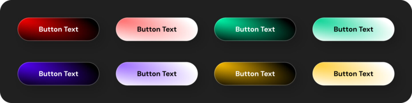 A set of buttons with colorful gradients to use inside ui designs and graphic projects.