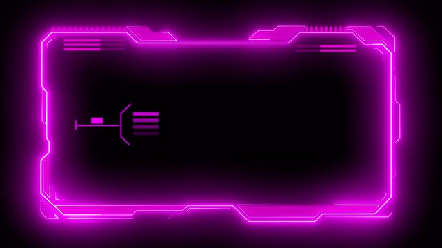 Abstract technology Hud frame background. Computer interface Hud motion texture. futuristic pattern for modern . 4k motion video.