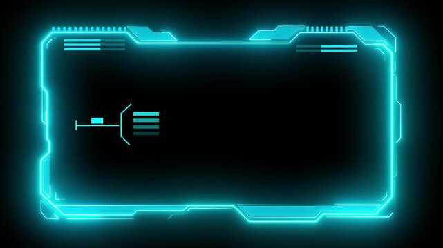 Abstract technology Hud frame background. Computer interface Hud motion texture. futuristic pattern for modern . 4k motion video.