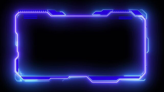 Abstract technology Hud frame background. Computer interface Hud motion texture. futuristic pattern for modern . 4k motion video.