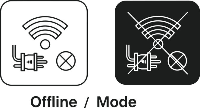Offline mode icons