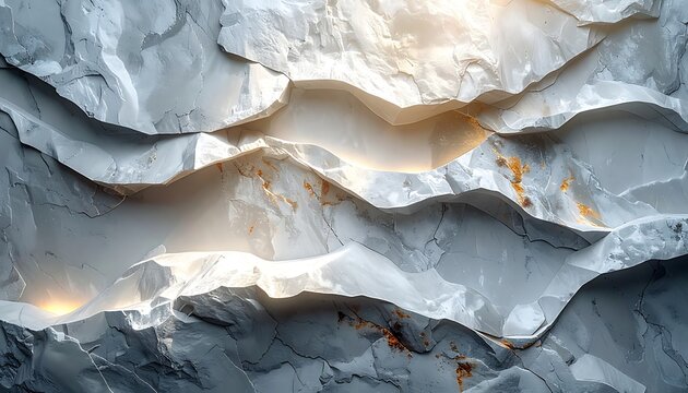 Close-up of layered rock formation.