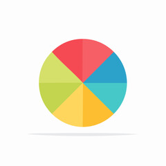 Fototapeta premium Colorful Pie Chart Icon