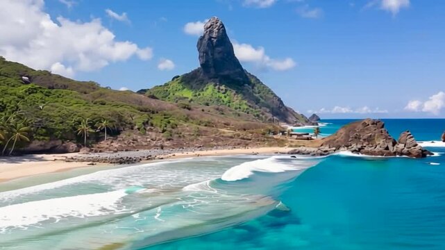 Fernando de Noronha, Brazil. Aerial view. 