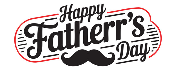 Retro Happy Fathers Day Label Vector Design © Shuyeb