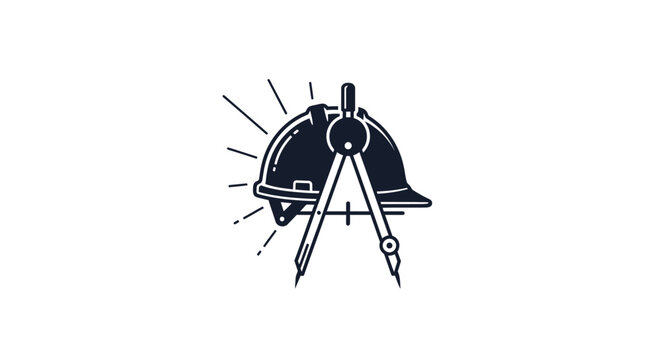 Engineering drafting tool and helmet.