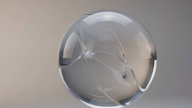 Abstract Glass Sphere Moves with Internal Fluid Dynamics