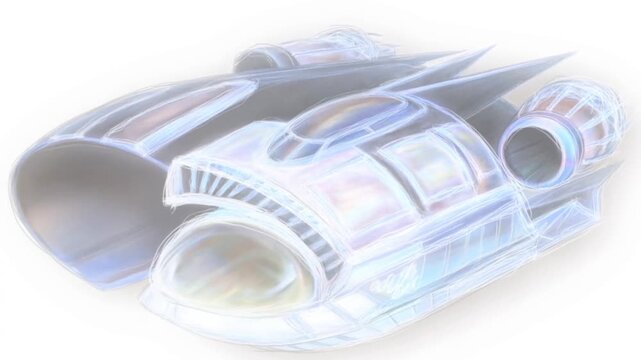 Futuristic Science Fiction Aircraft Concept