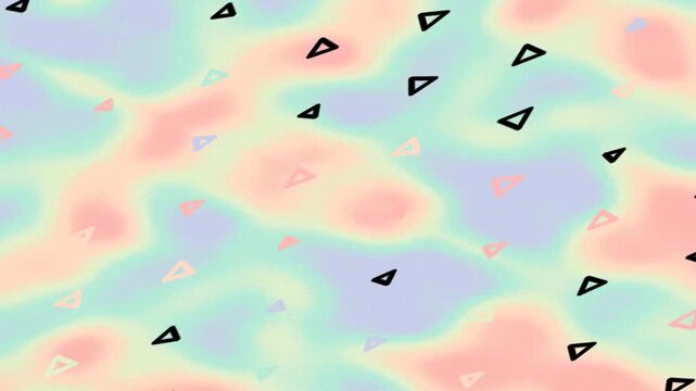 Abstract Triangles Floating on Gradient Background