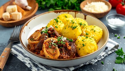 Fototapeta na wymiar Ossobuco alla Milanese