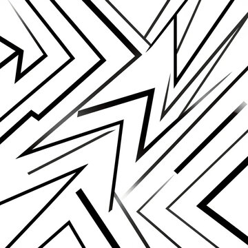 Abstract geometric background with sharp black lines on white