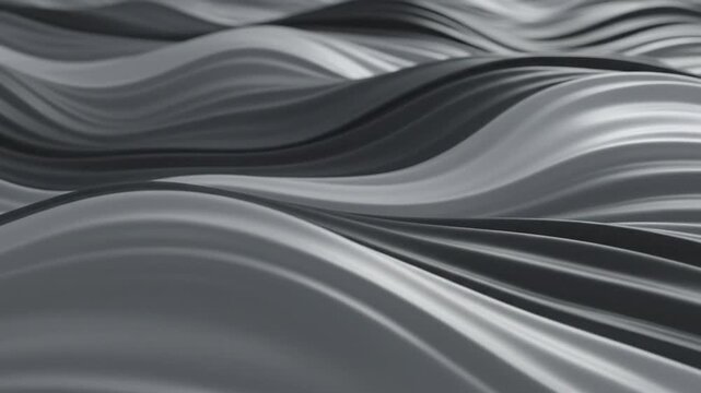 Elegant Monochrome Flowing Wave Abstract Background