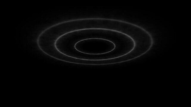 Digital radio waves screen animation on black background. Modern high antenna evolving signal waves