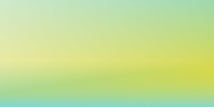 Light blue and green pastel colored gradient background. Abstract spring season blurry vector texture. Nature gradation pattern. Aesthetic bg. Vector soft horizontal backdrop for poster, cover, header