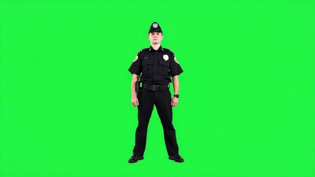 Police Officer Full Body Illustration