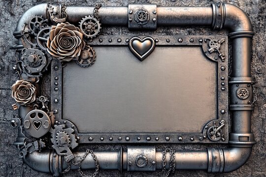 Industrial pipe frame for Valentine's Day, Mother's Day, and weddings