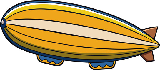 Airship Vector Zeppelin Aviation Balloon Transportation Design © Awie