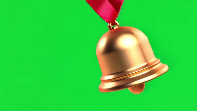 Golden School Bell Illustration