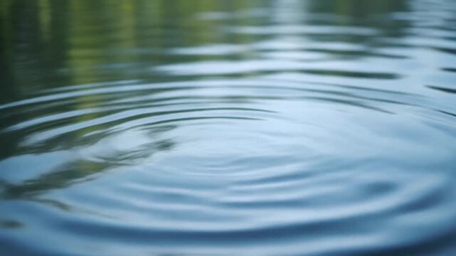ripple effect in water close-up slow motion seamless loop