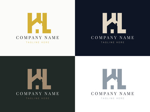 real estate logo design with house concept