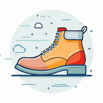 Stylized Illustration of a Work Boot