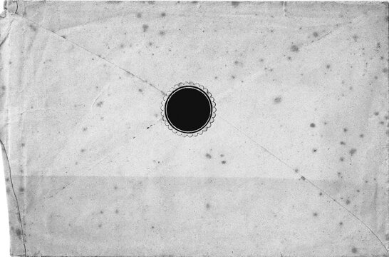 Large halftone vintage envelope texture with a transparent background