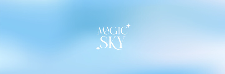Background sky light and blue gradient abstract with summer pattern white. Color soft gradation and magic poster watercolor with simple blur design. Pastel background vector and post blue spring. © Tetiana Kubara