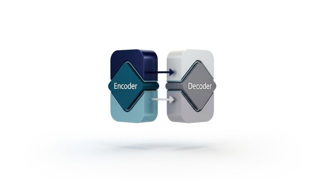 encoder decoder diagram on white background