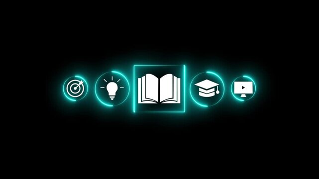 E-library and E-learning Concept, Person using laptop with virtual E-Book icons for online knowledge Base, Digital library, Access electronic books on Internet. Course education. Webinar technology