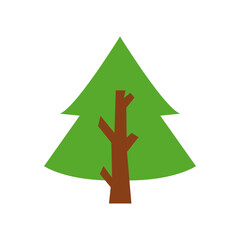 Obraz premium Simple Flat Vector Pine Tree Icon