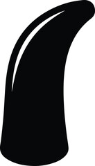 Fototapeta premium Silhouette vector of a sharp animal claw for graphic design