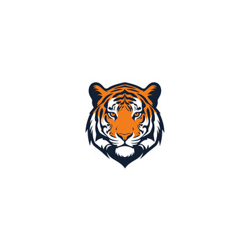 Tiger face logo illustration symbol.