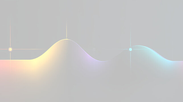Transparent background isolated stock market graph with volatility wave lines, financial trading data visualization PNG overlay