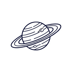Saturn planet with ring system. © tora