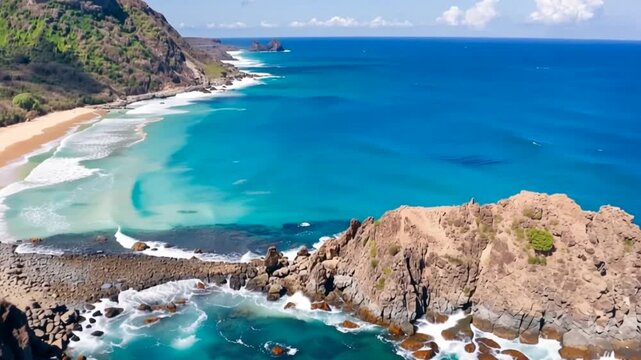 Fernando de Noronha, Brazil. Aerial view. 