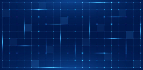 Futuristic HUD digital screen grid pattern. Blue sci fi tech radar blueprint background vector. Green cyber vr game UI dashboard data interface interactive layout. © Azat Valeev
