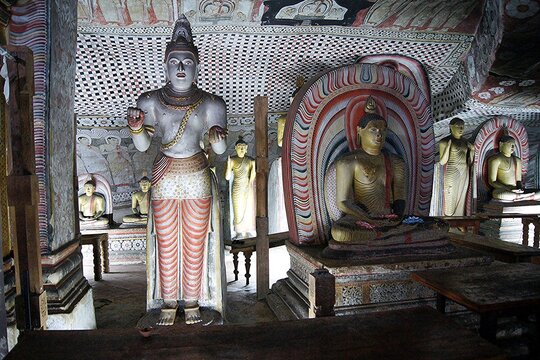 Golden Temple of Dambulla in Sri Lanka