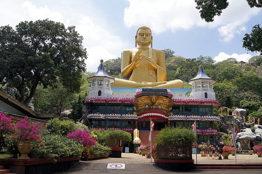 Golden Temple of Dambulla in Sri Lanka