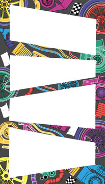 Car Racing Automotive Pattern Portrait 9:16 Poster Stories Template